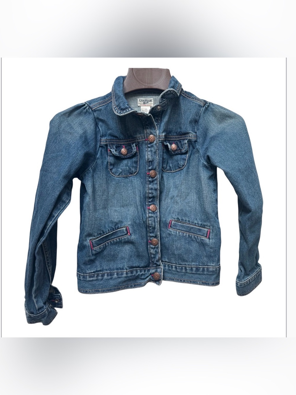 OshKosh B'gosh Girls' Blue Denim Jacket with Button Front